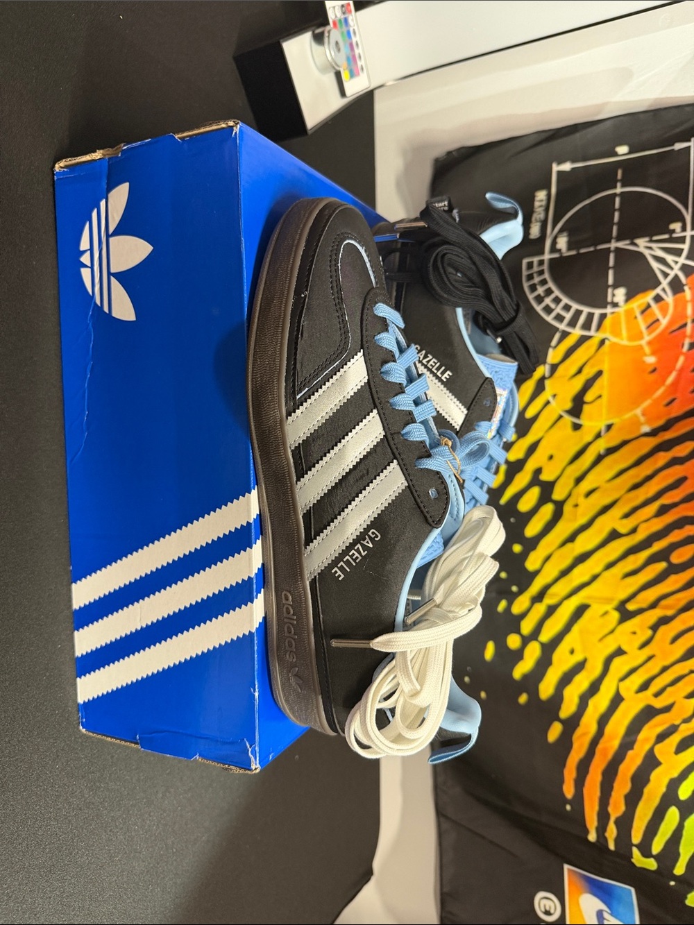 adidas City Jeans x Gazelle Black with Light Blue and Silver Accents